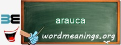 WordMeaning blackboard for arauca